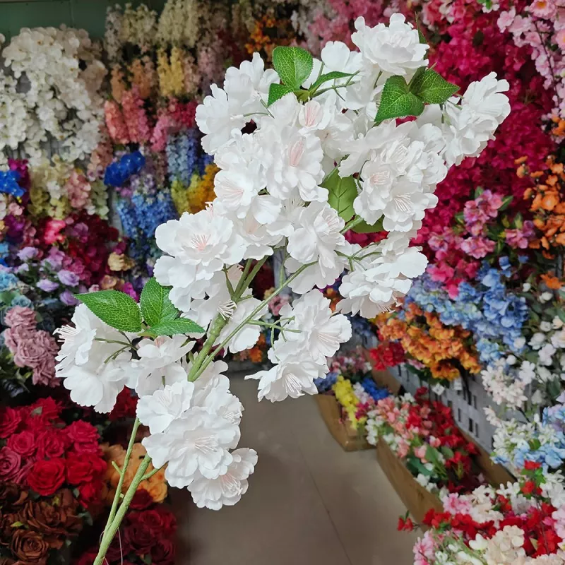 ดอกเชอร์รี่สีขาวดอกไม้ประดิษฐ์